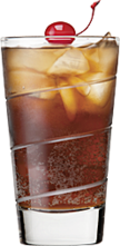 Persikinis romo kokteilis su kola
